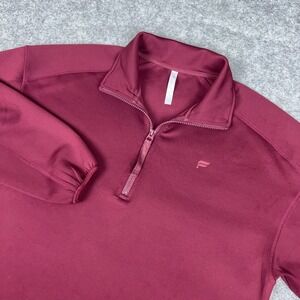 Fabletics Sweatshirt Womens Large Merlot Red Barrier Scuba Oversized Pullover‎